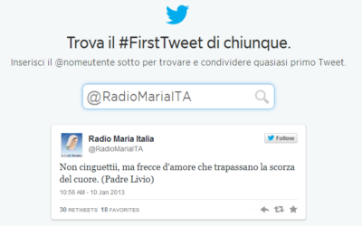 Primo tweet delle radio italiane. Quale ha generato più interazione?